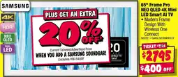 JB Hi-Fi Samsung 65" Frame Pro Neo QLED 4K Mini LED Smart AI TV offer