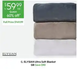Harris Scarfe G. ELYSIAN Ultra Soft Blanket offer