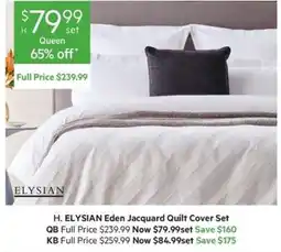 Harris Scarfe Elysian eden jacquard quilt cover set offer