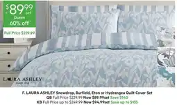 Harris Scarfe F. LAURA ASHLEY Snowdrop, Burfield, Eton or Hydrangea Quilt Cover Set offer