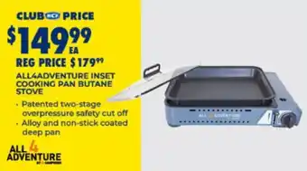 BCF All4Adventure Inset Cooking Pan Butane Stove offer