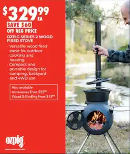 BCF Ozpig Series 2 Wood Fired Stove offer