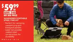 BCF Wanderer Portable Steel Fire Pit offer
