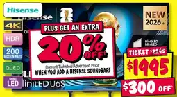 JB Hi-Fi Hisense QLED MiniLED U6S offer
