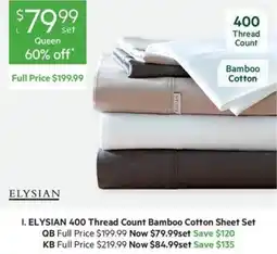 Harris Scarfe Elysian 400 Thread Count Bamboo Cotton Sheet Set offer