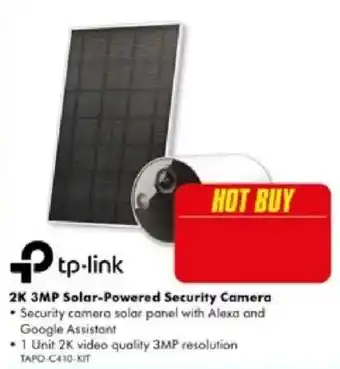 The Good Guys tp-link 2K 3MP Solar-Powered Security Camera offer