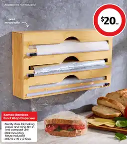 Coles Kamda Bamboo Food Wrap Dispenser offer