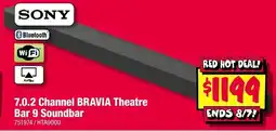 JB Hi-Fi Sony 7.0.2 Channel BRAVIA Theatre Bar 9 Soundbar offer