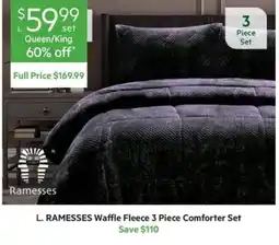 Harris Scarfe Rameses waffle fleece comforter set offer
