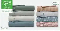 Harris Scarfe Soren Plain Dyed or Print Flannelette Sheet Set qb offer