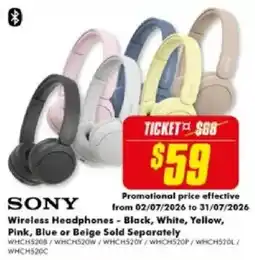 The Good Guys Sony Wireless Headphones offer
