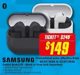 The Good Guys Samsung Galaxy Buds3 FE offer