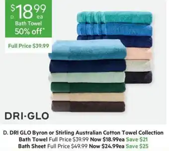 Harris Scarfe DRI-GLO Bath Towel offer