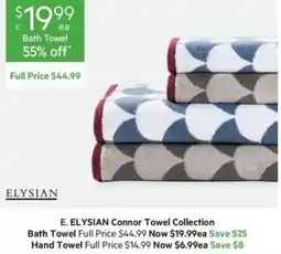Harris Scarfe E. ELYSIAN Connor Towel Collection Bath Towel offer