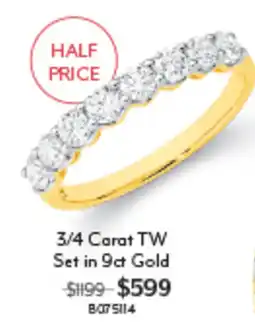 Angus & Coote 3/4 Carat TW Set in 9ct Gold offer