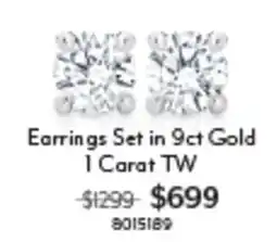 Angus & Coote Earrings Set in 9ct Gold 1 Carat TW offer