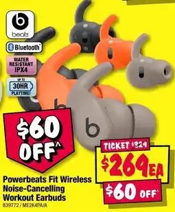JB Hi-Fi Powerbeats Fit Wireless Noise-Cancelling Workout Earbuds offer