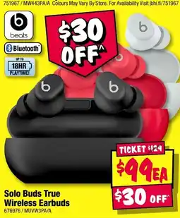 JB Hi-Fi beats Solo Buds True Wireless Earbuds offer