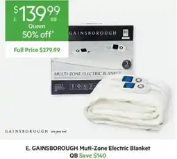 Harris Scarfe E. Gainsborough Multi-Zone Electric Blanket offer