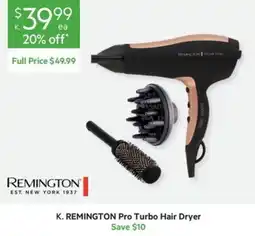 Harris Scarfe K. REMINGTON Pro Turbo Hair Dryer offer