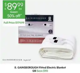 Harris Scarfe Gainsborough Fitted Electric Blanket offer