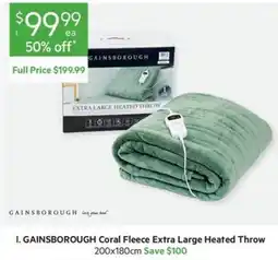 Harris Scarfe Gainsborough Coral Fleece Extra Large Heated Throw offer