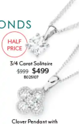 Angus & Coote Bonds 3/4 Carat Solitaire offer
