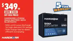 BCF Hardkorr lithium 100ah battery with bluetooth offer