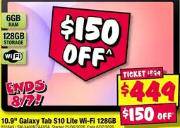 JB Hi-Fi 10.9" Galaxy Tab S10 Lite Wi-Fi 128GB offer