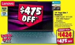 JB Hi-Fi Lenovo 14" Yoga Slim 7 Notebook offer