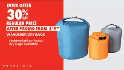 BCF Wanderer dry bags offer