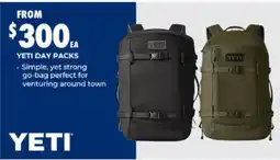 BCF Yeti day packs offer