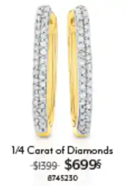 Angus & Coote 1/4 Carat of Diamonds offer