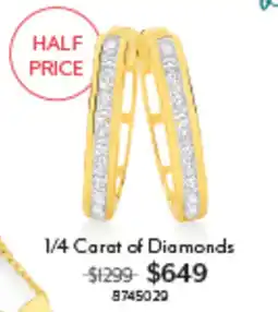 Angus & Coote 1/4 Carat of Diamonds offer
