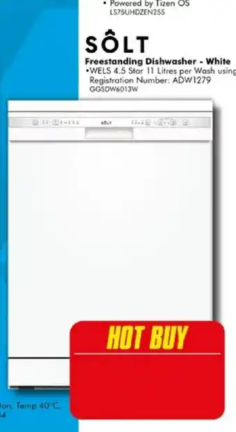 The Good Guys Sôlt Freestanding Dishwasher - White offer