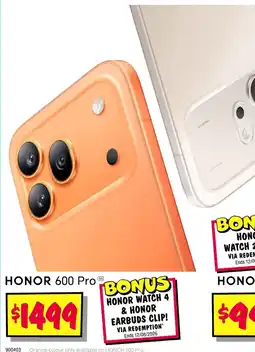 JB Hi-Fi HONOR 600 Pro 5G offer