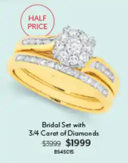Angus & Coote Bridal Set with 3/4 Carat of Diamonds offer