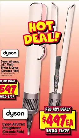 JB Hi-Fi Dyson AirStrait Straightener Ceramic Pink offer