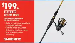 BCF Shimano Sahara Spin Combos offer