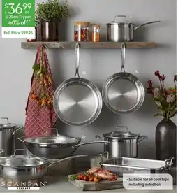 Harris Scarfe SCANPAN Impact Stainless Steel 20cm Frypan offer