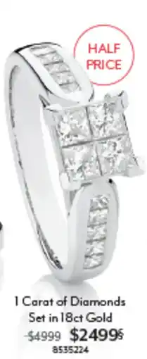 Angus & Coote 1 Carat of Diamonds Set in 18ct Gold offer