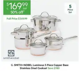 Harris Scarfe SMITH+NOBEL Luminous Copper Base Stainless Steel Cookset offer