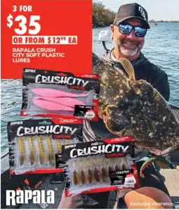 BCF Rapala Crush City Soft Plastic Lures offer