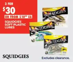 BCF Squidgies soft plastic lures offer