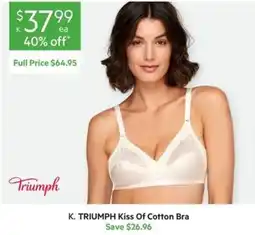 Harris Scarfe K. TRIUMPH Kiss Of Cotton Bra offer