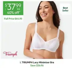 Harris Scarfe I. TRIUMPH Lacy Minimiser Bra offer