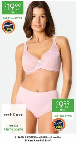 Harris Scarfe sash & rose Kara Lace Full Brief offer