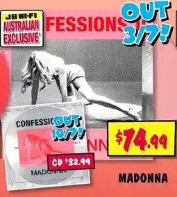 JB Hi-Fi Confessions On A Dance Floor offer