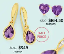 Angus & Coote Amethyst Earrings offer
