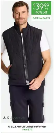 Harris Scarfe G.J.C. LANYON Quilted Puffer Vest offer
